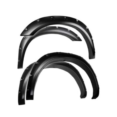 Fender Flares is a  heavy duty, pocket style, smooth finish so they can be painted to match your vehicle colour or left in matt black finish. Complete installation kit included they mount with screws on the underside. These allow you to go to a zero offset wheel to give your vehicle a more aggressive look.