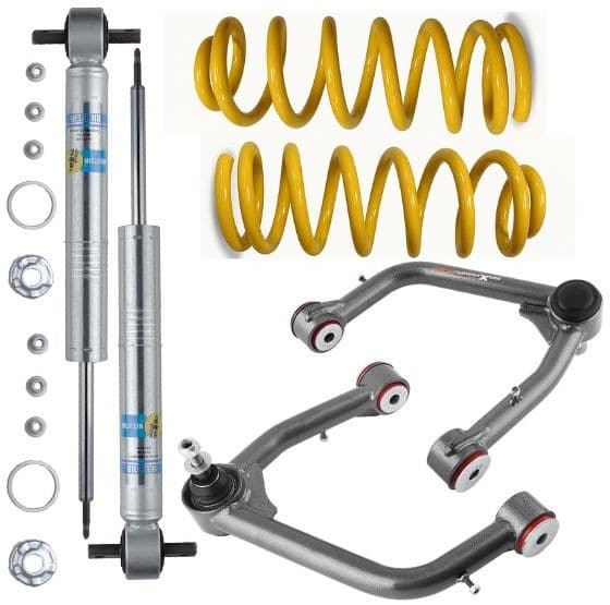 3" Front Coil Lift + Bilstein Front Shocks + Max Performance Upper Control Arms for Silverado 1500