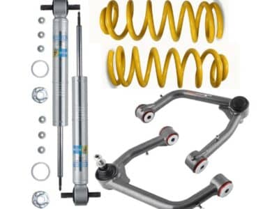 3" Front Coil Lift + Bilstein Front Shocks + Max Performance Upper Control Arms for Silverado 1500